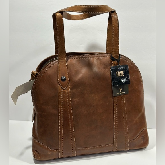 Frye Melissa Domed Leather Satchel Bag - Picture 3 of 16
